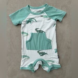 Kyte Baby Alligator Print Shortall